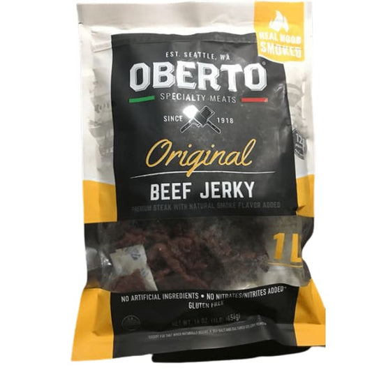 Oberto All Natural Beef Jerky, Original, 3.25 oz, 3-count - ShelHealth.Com