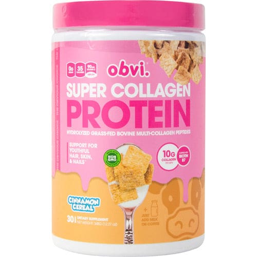 Obvi Super Collagen Protein Cinnamon Cereal 30 servings - Obvi