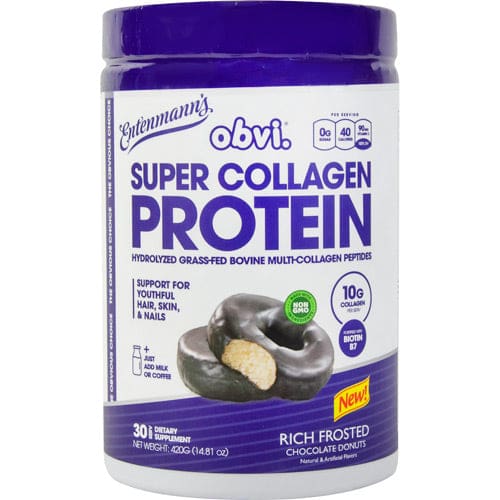 Obvi Super Collagen Protein Entenmann’s Rich Frosted Chocolate Donuts 30 servings - Obvi