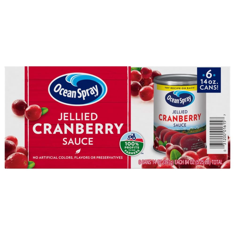 Ocean Spray Jellied Cranberry Sauce 6 pk./14 oz. - Ocean Spray