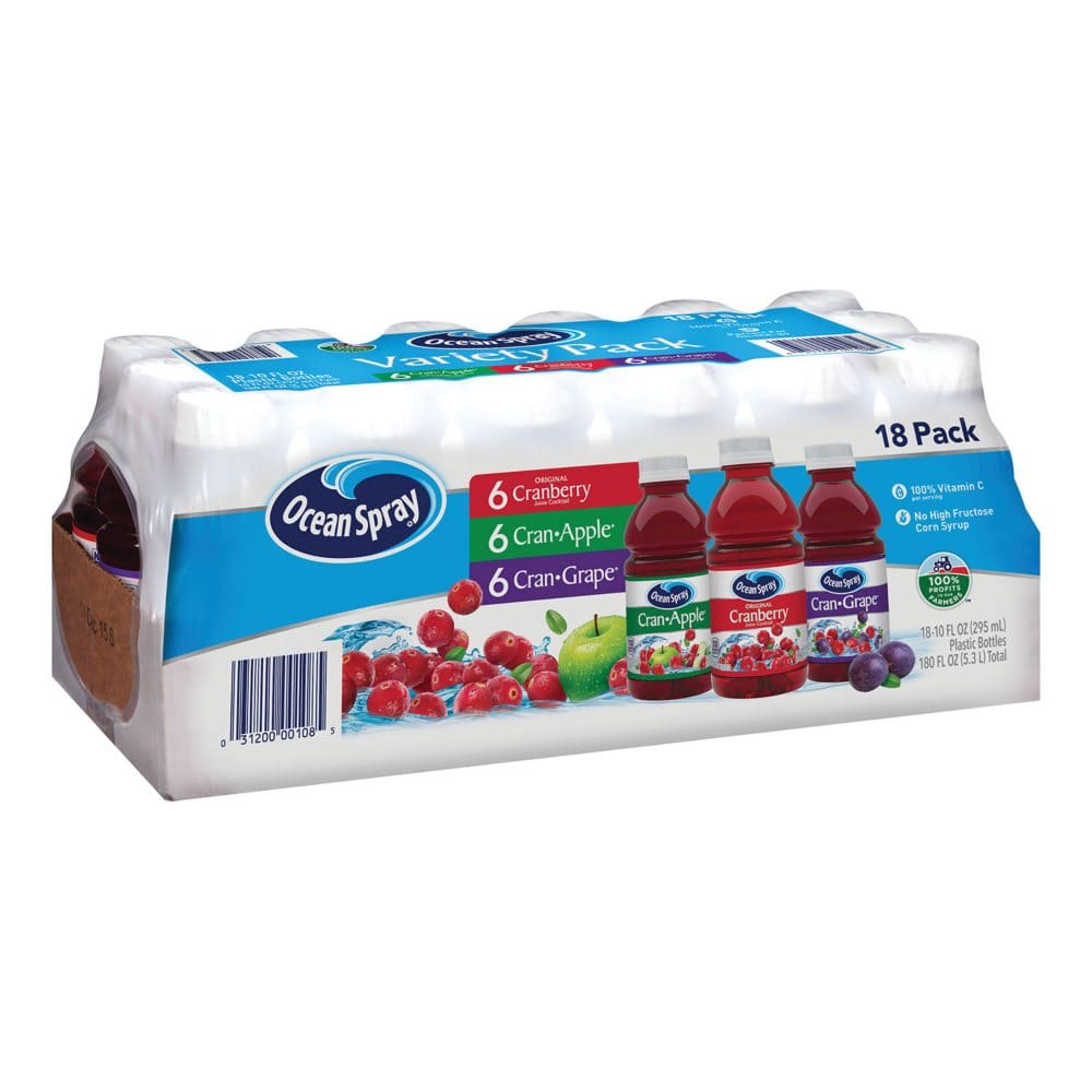 Ocean Spray Juice Drink Variety Pack (10 fl. oz. 18 pk.) - Juice & Kids Drinks - Ocean Spray