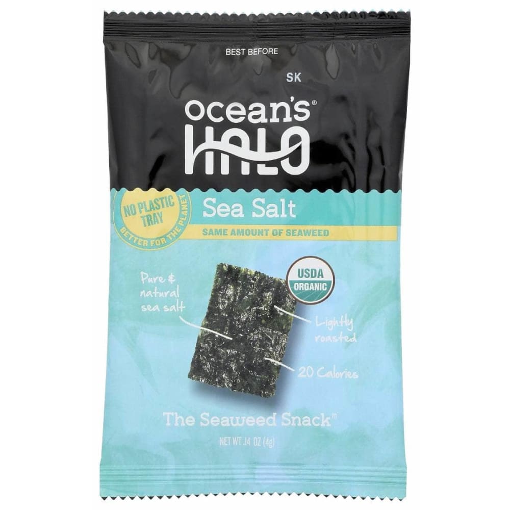 OCEANS HALO Grocery > Snacks OCEANS HALO: Trayless Sea Salt Seaweed Snacks, 0.14 oz
