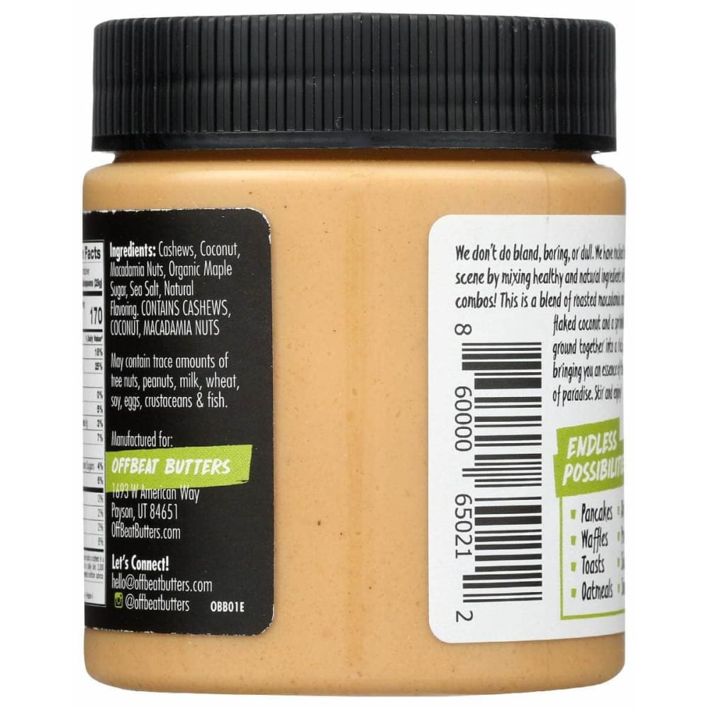 OFF BEAT BUTTERS Grocery > Dairy, Dairy Substitutes and Eggs > Butters > Nut Butter Other & Multi OFF BEAT BUTTERS Aloha Nut Butter, 12 oz
