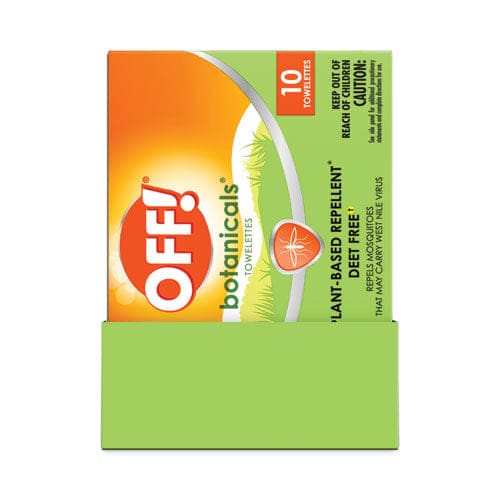 OFF! Botanicals Insect Repellant Box 10 Wipes/pack 8 Packs/carton - Janitorial & Sanitation - OFF!®