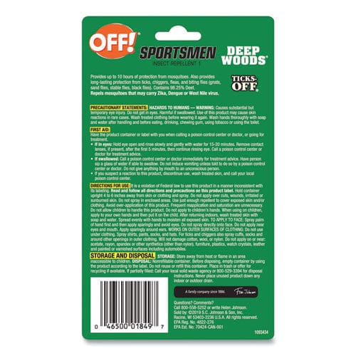 OFF! Deep Woods Sportsmen Insect Repellent 1 Oz Spray Bottle - Janitorial & Sanitation - OFF!®