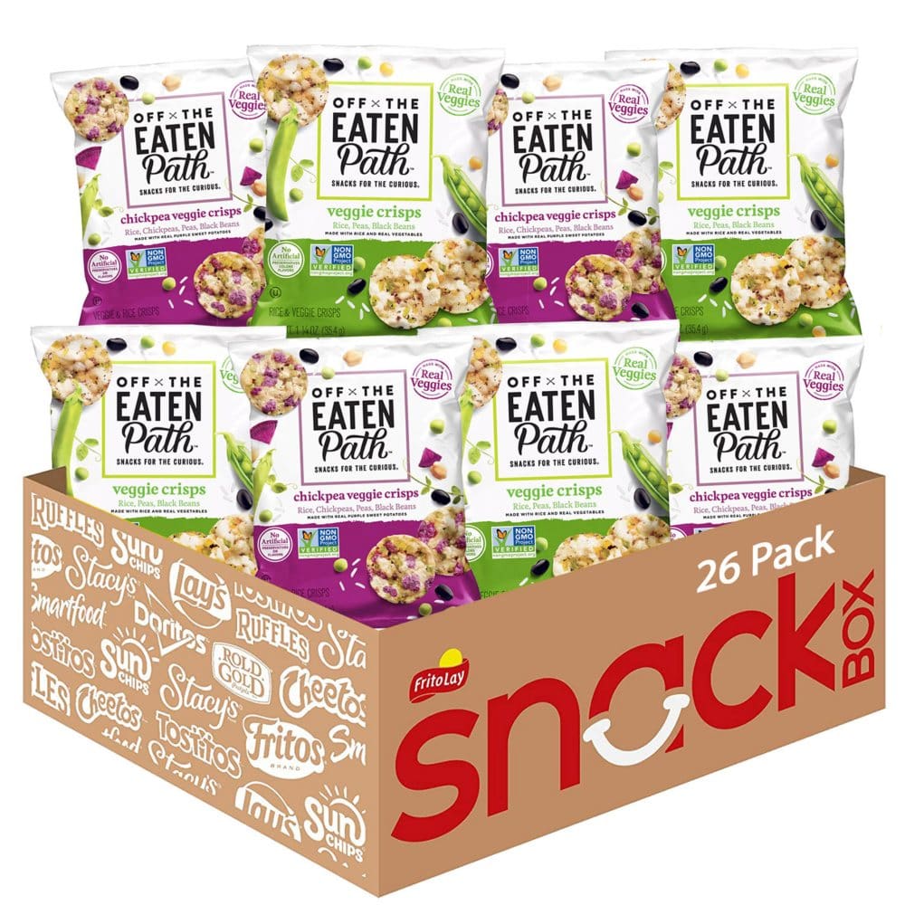 Off The Eaten Path Veggie Crisps Mix Flavor Variety Pack (1.25 oz. 26 ct.) - Bulk Pantry - Off