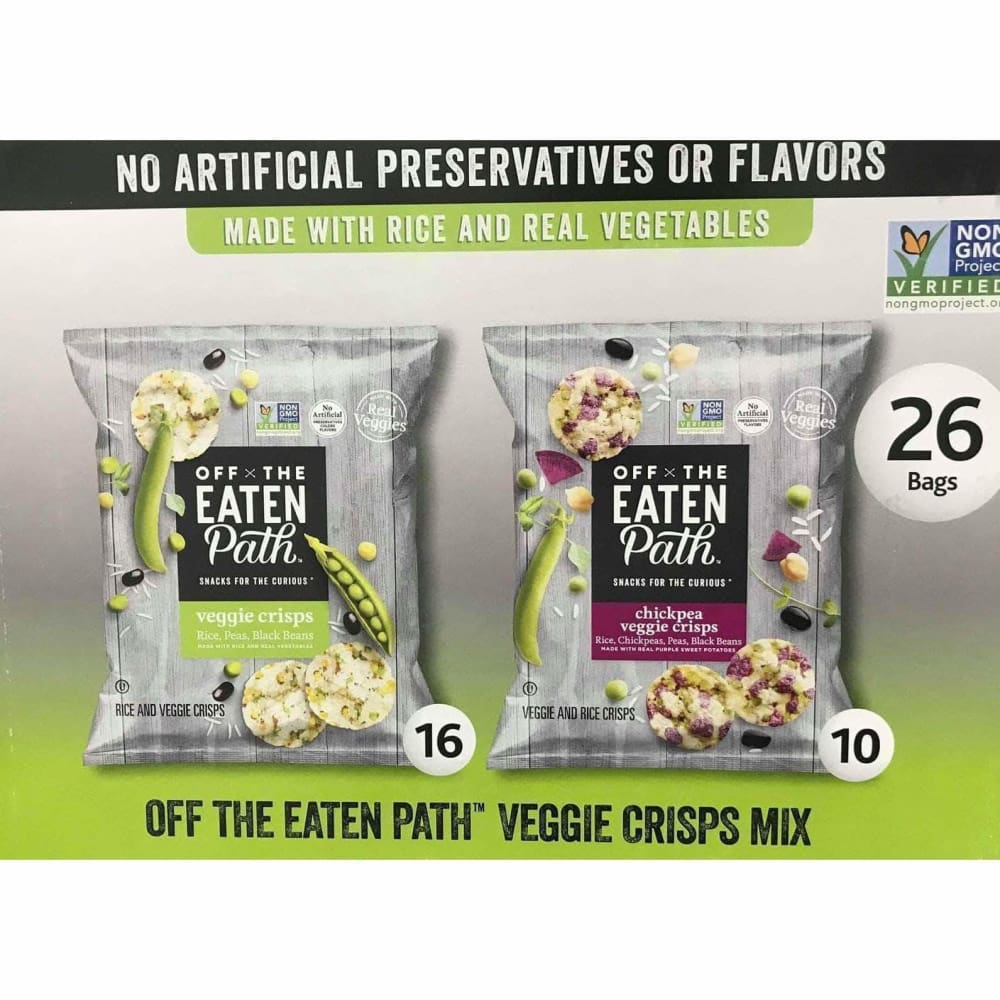 Off the Eaten Path Veggie Crisps Mix, Rice & Veggie, 1.25 oz per Bag, 26 Bags - ShelHealth.Com