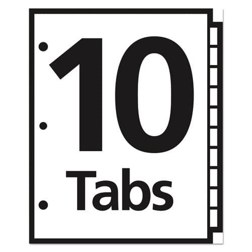 Office Essentials Table ’n Tabs Dividers 10-tab 1 To 10 11 X 8.5 White White Tabs 1 Set - Office - Office Essentials™