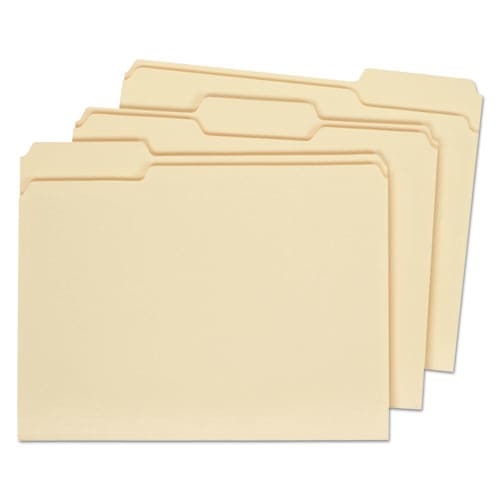 Office Impressions Top Tab Manila File Folders 1/3-cut Tabs: Assorted Letter Size 1 Expansion Manila 100/box - School Supplies - Office