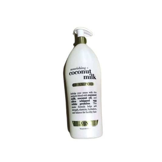 OGX Nourishing + Coconut Milk Shampoo, 25.4 Ounce with Pump - ShelHealth.Com