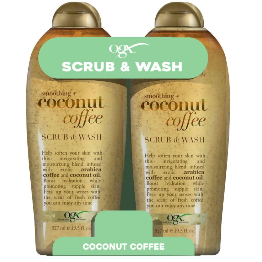 OGX Smoothing Coconut and Coffee Scrub Wash (19.5 fl. oz. 2 pk.) - Bath & Body - OGX Smoothing