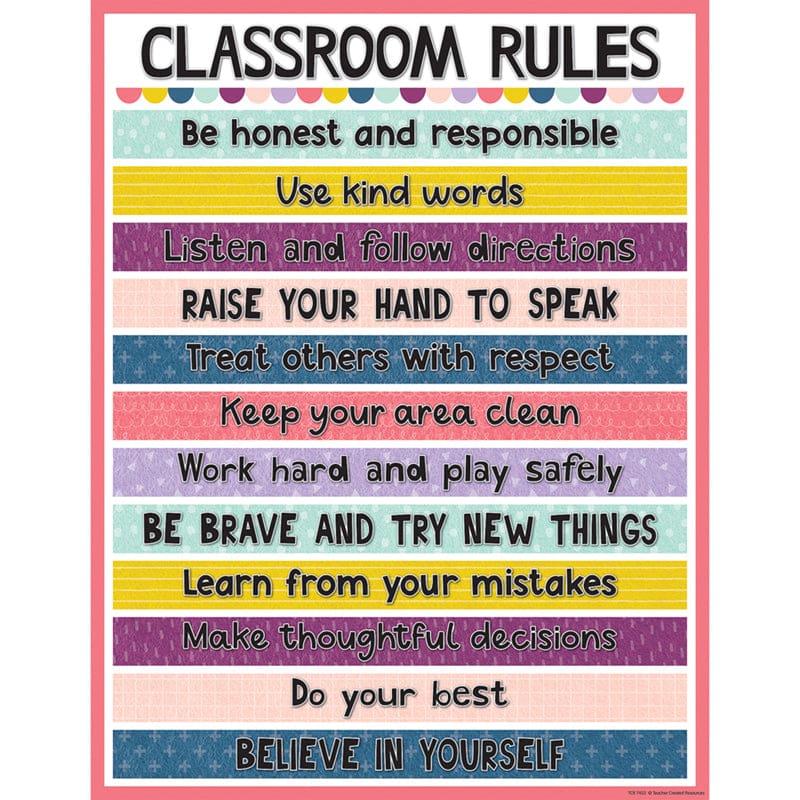 Oh Happy Day Classroom Rules Chart (Pack of 12) - Classroom Theme - Teacher Created Resources