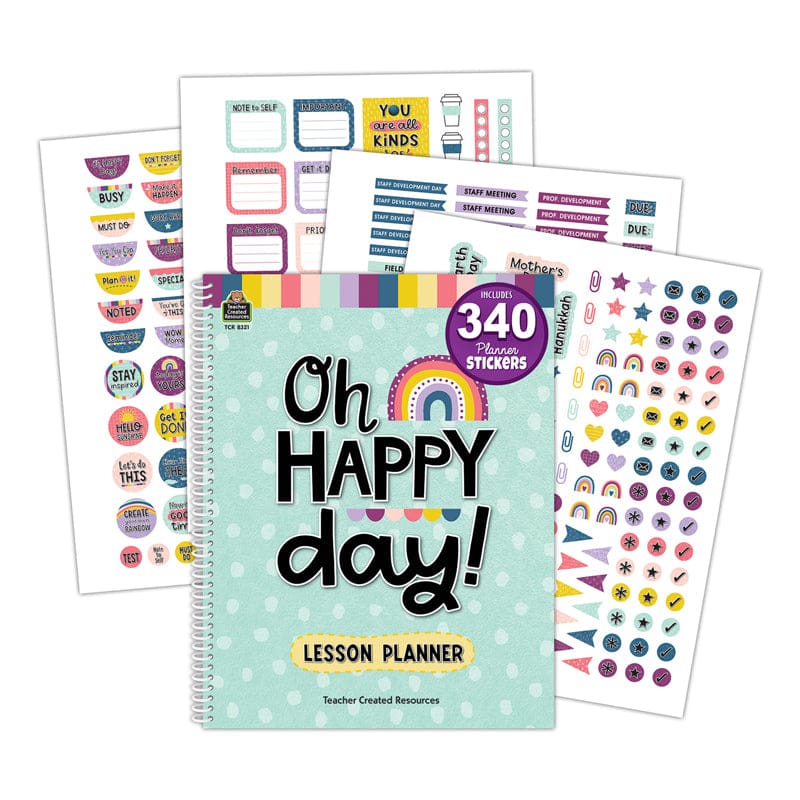 Oh Happy Day Lesson Planner (Pack of 2) - Plan & Record Books - Teacher Created Resources