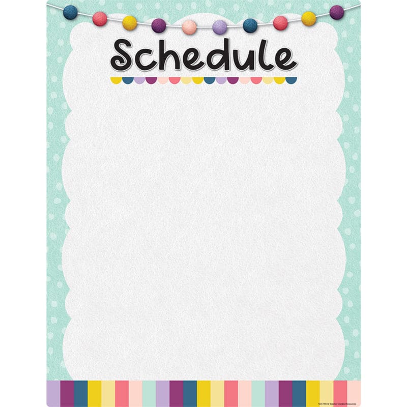 Oh Happy Day Schedule Write-On Wipe-Off Chart (Pack of 10) - Classroom Theme - Teacher Created Resources