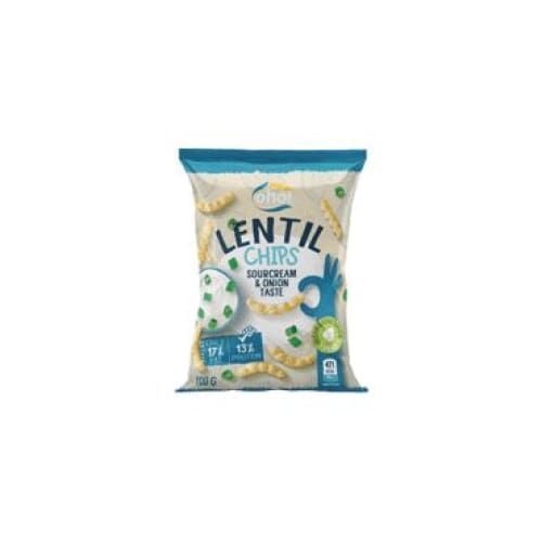 OHO Sour Cream & Onion Red Lentils Chips 3.53 oz. (100 g.) - oho!