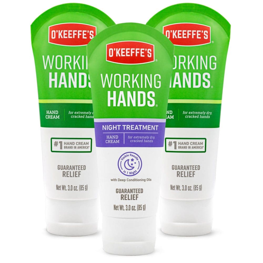 O’Keeffe’s Working Hands and Working Hands Night Treatment (3 oz. 3 pk.) - Bath & Body - O’Keeffe’s Working