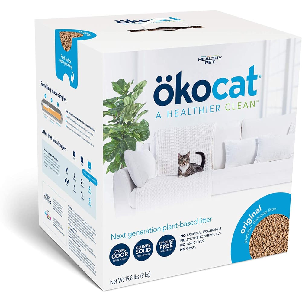 Okocat Litter Natural Wood Clumping Cat Litter 9.9 lb - Pet Supplies - Okocat
