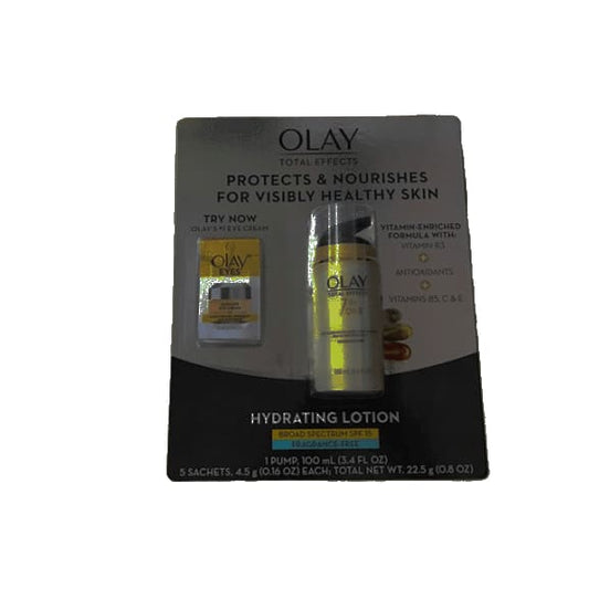 Olay Total Effects 7-in-1 Anti-Aging Moisturizer SPF 15 Fragrance-Free, 3.4 fl oz. - ShelHealth.Com