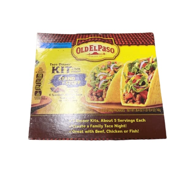 Old El Paso Taco Dinner Kit, Stand 'n Stuff, 25.4 oz Box - ShelHealth.Com
