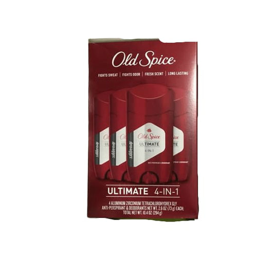 Old Spice Ultimate 4-In-1 Antiperspirant Deodorant, Swagger Scent, 2.6 oz, 4-Pack - ShelHealth.Com