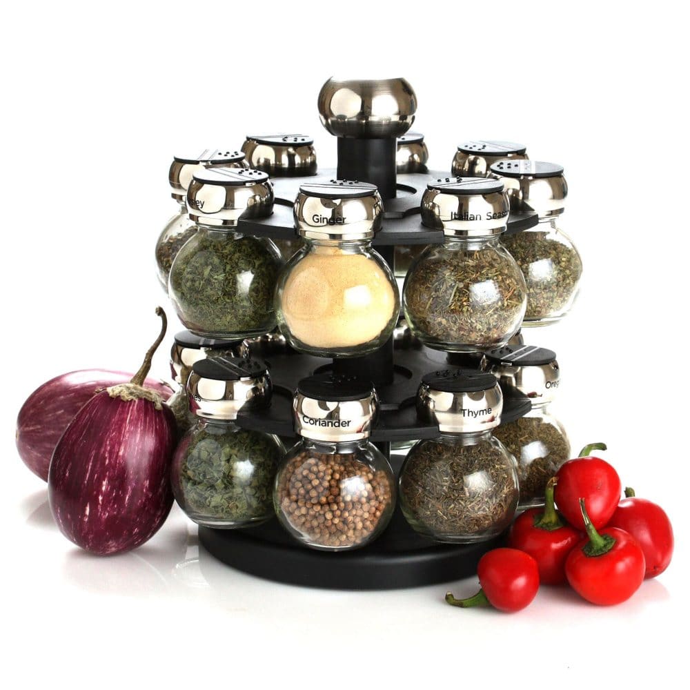 Olde Thompson Spice Rack with Spices - Food Storage & Kitchen Organization - Olde