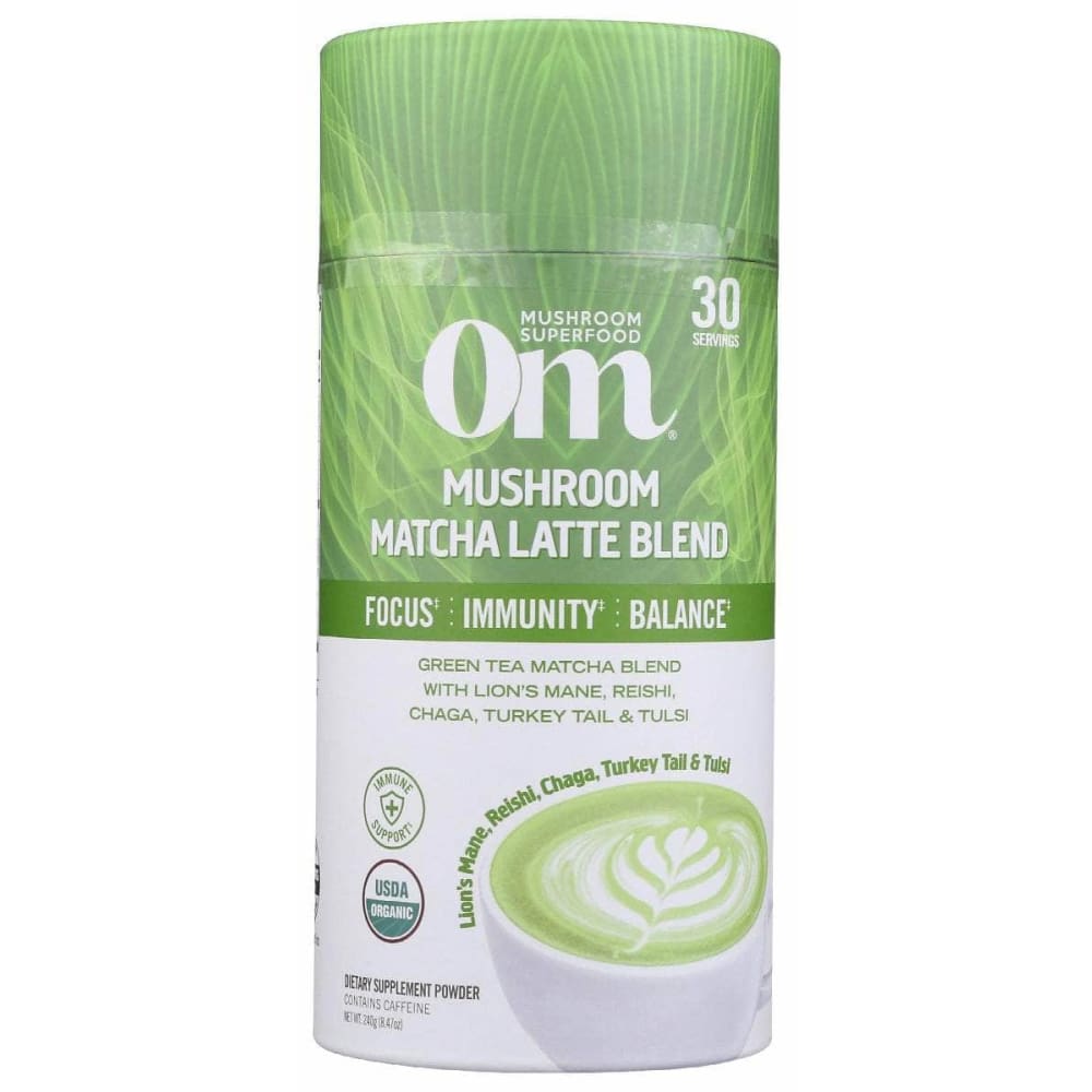 OM MUSHROOMS Grocery > Beverages OM MUSHROOMS: Mushroom Matcha Latte Blend, 240 gm