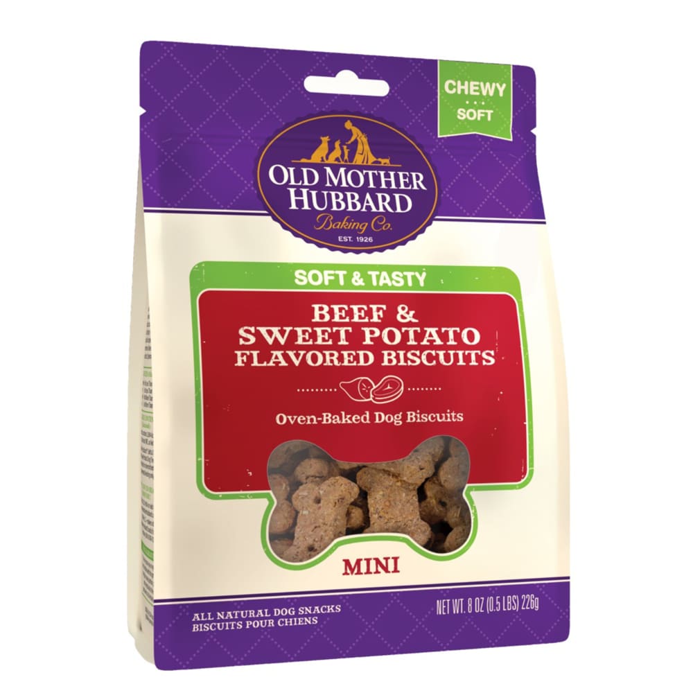 Omh Mini Soft Tasty Beef Sweet potato 8oz Chewy Biscuits - Pet Supplies - Omh