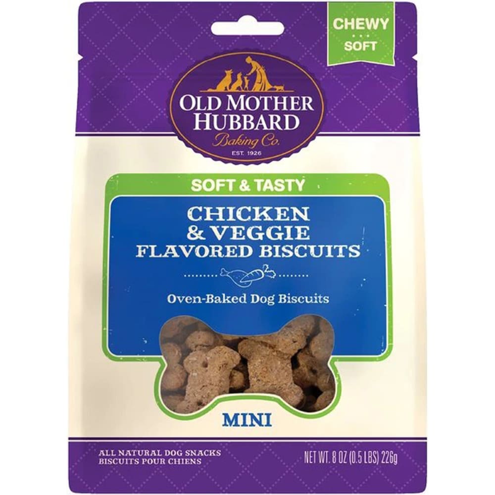 Omh Mini Soft Tasty Chicken Veggies 8oz Chewy Biscuits - Pet Supplies - Omh