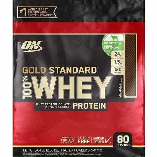 Optimum Nutrition Gold Standard 100% Whey Protein, 80 Servings, Chocolate - ShelHealth.Com