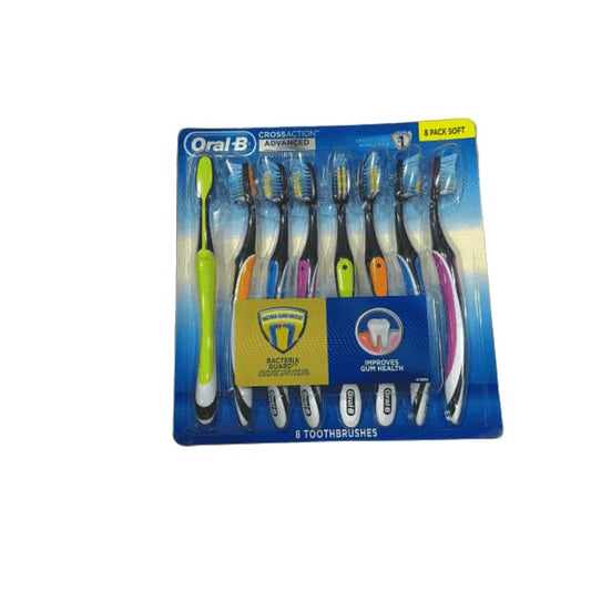 Oral-B Cross Action Advanced Toothbrush, Soft/Medium - 8 pack - ShelHealth.Com