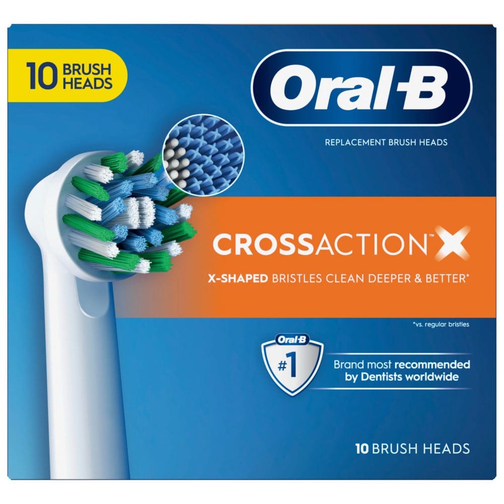 Oral-B CrossAction Electric Toothbrush Replacement Brush Heads (10 ct.) - Oral Care - Oral-B CrossAction
