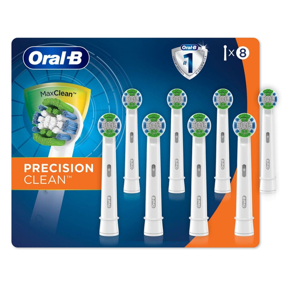 Oral-B Precision Clean Electric Toothbrush Replacement Brush Heads (8 ct.) - Oral Care - Oral-B Precision