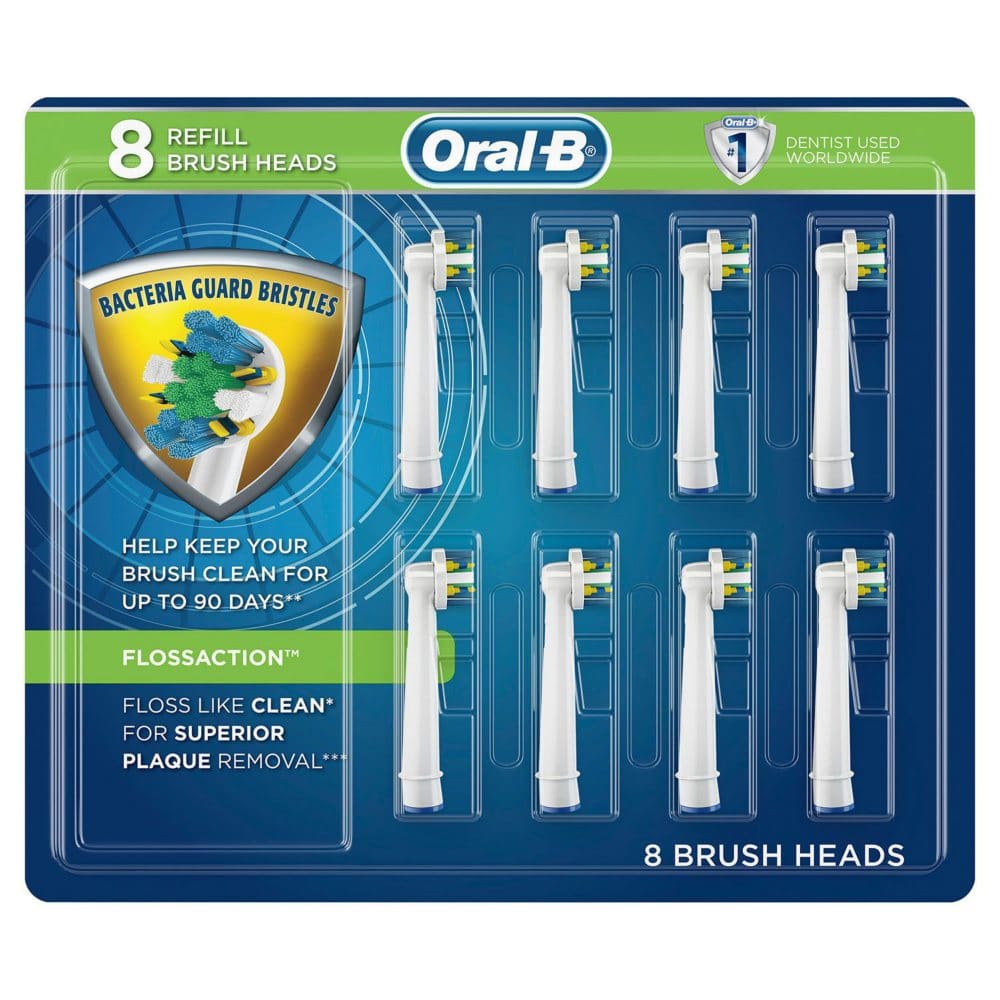 Oral-B Replacement Brush Heads Floss Action (8 ct.) - Oral Care - Oral-B Replacement