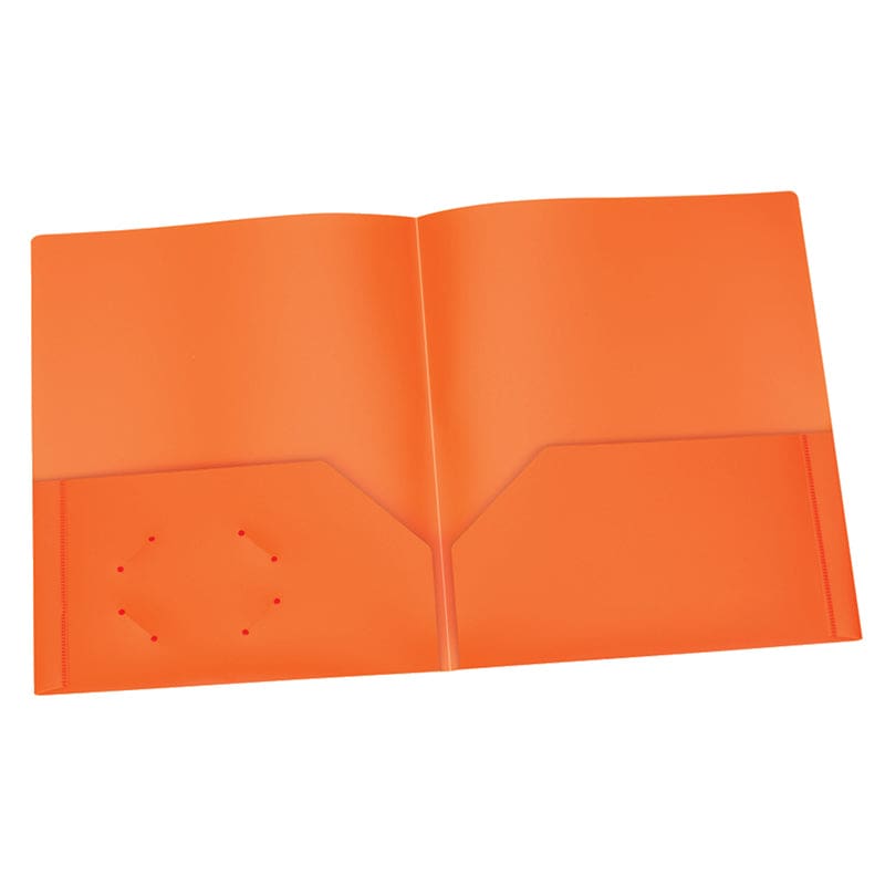 Orange 25/Pk Poly 2Pocket Portfolio - Folders - Tops Products