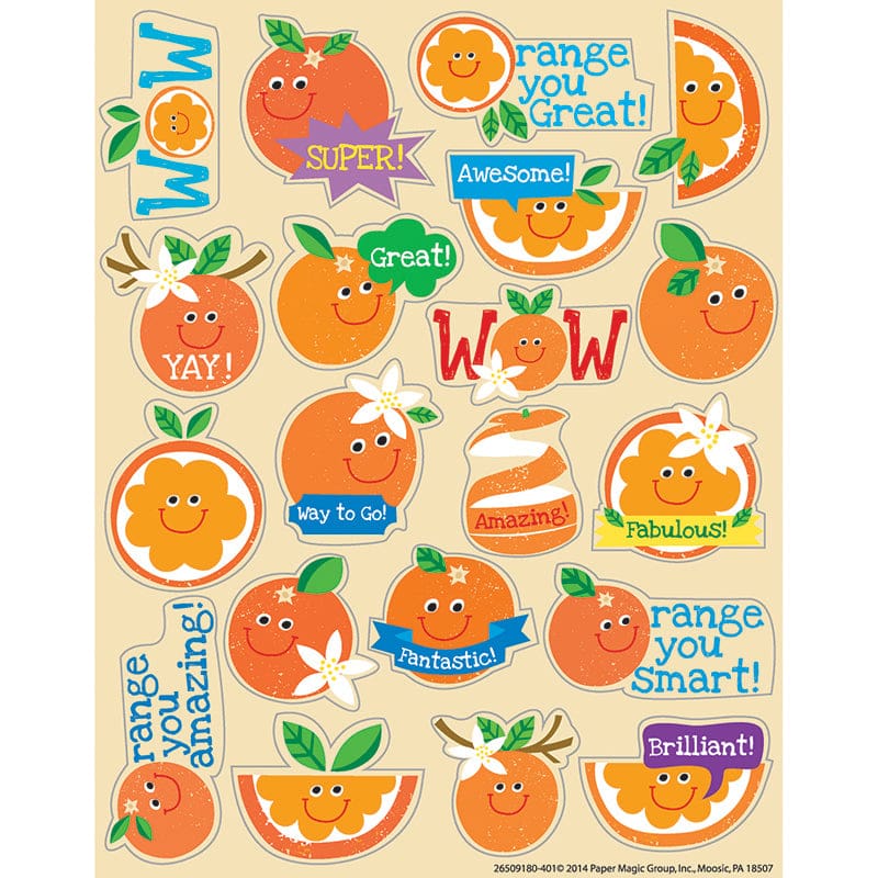 Orange Scented Stickers (Pack of 12) - Stickers - Eureka