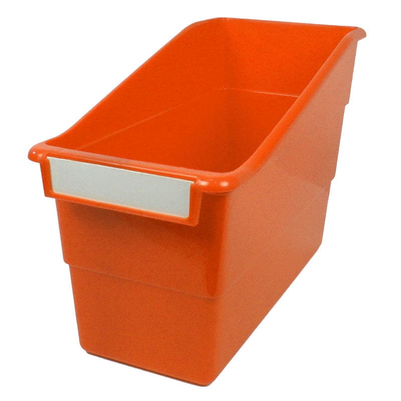 Orange Shelf File With Label Holder Standard (Pack of 10) - Storage Containers - Romanoff Products