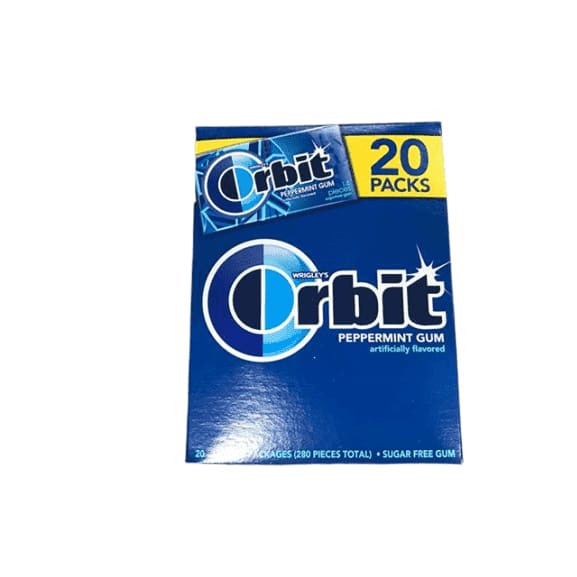 Orbit Gum, Peppermint - Fresh (14 Pieces per pack, 20 Packs per Box.) - ShelHealth.Com