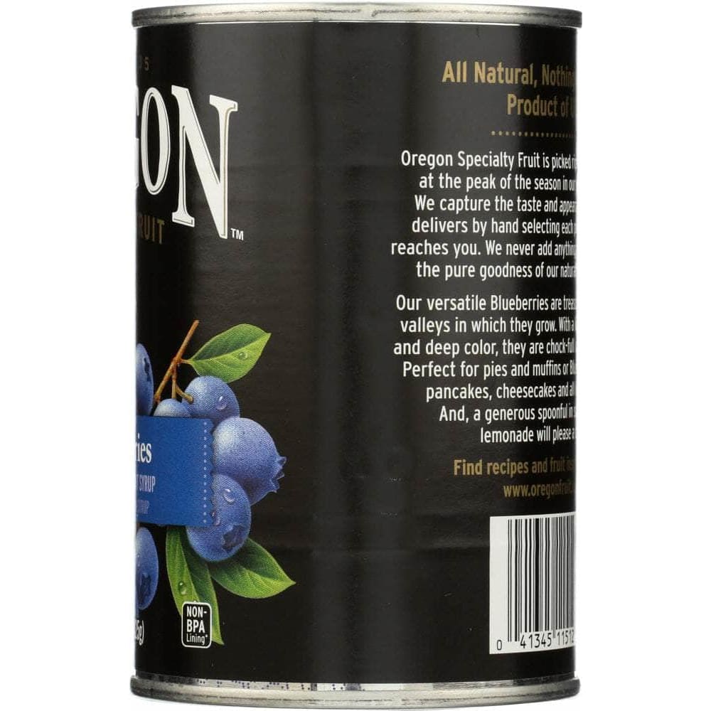 Oregon Specialty Fruit Oregon Blueberries In Light Syrup, 15 oz