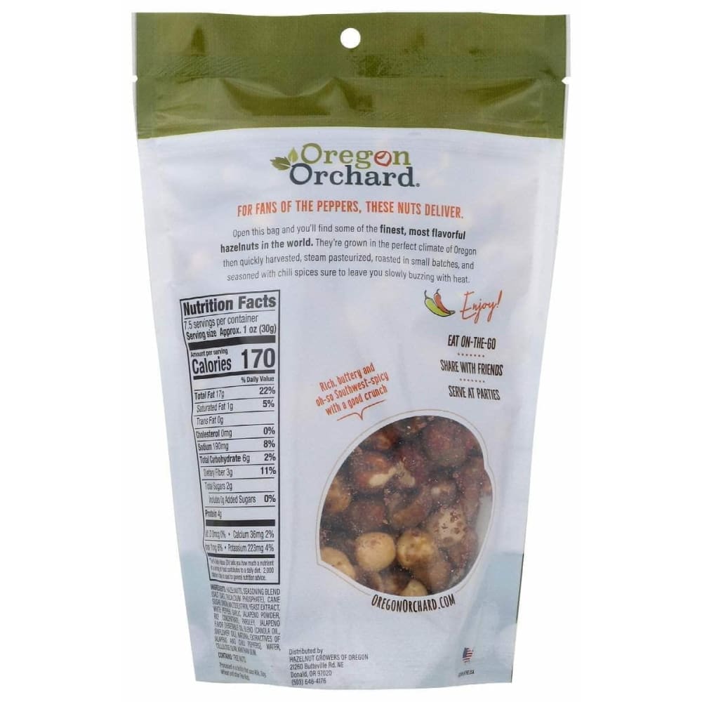 OREGON ORCHARD Oregon Orchard Hazelnuts Chili Pepper, 8 Oz