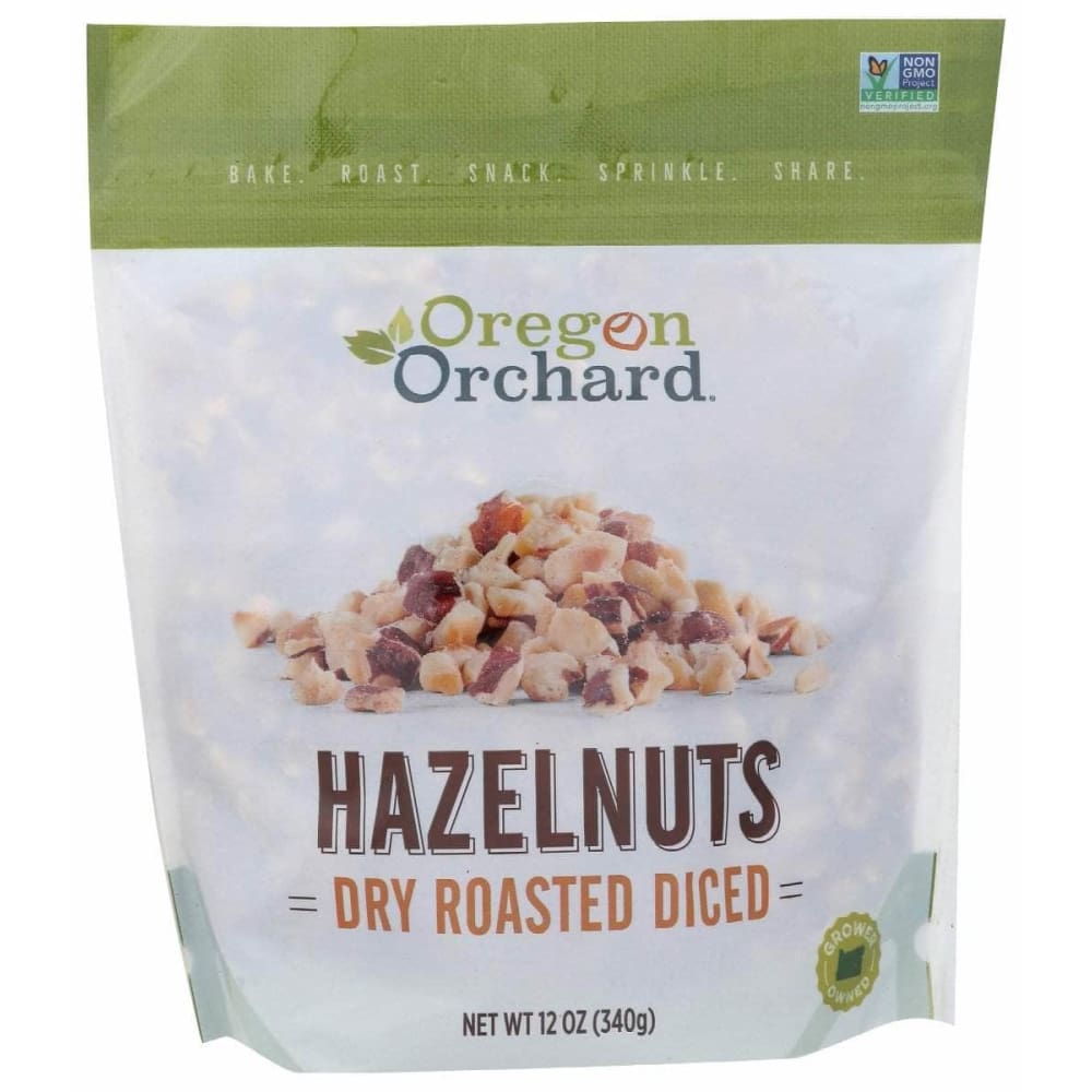 OREGON ORCHARD Oregon Orchard Hazelnuts Dry Roasted Diced, 12 Oz