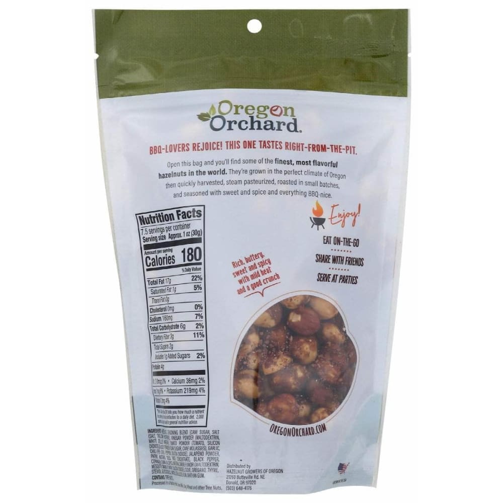 OREGON ORCHARD Oregon Orchard Hazelnuts Swt Spicy Bbq, 8 Oz