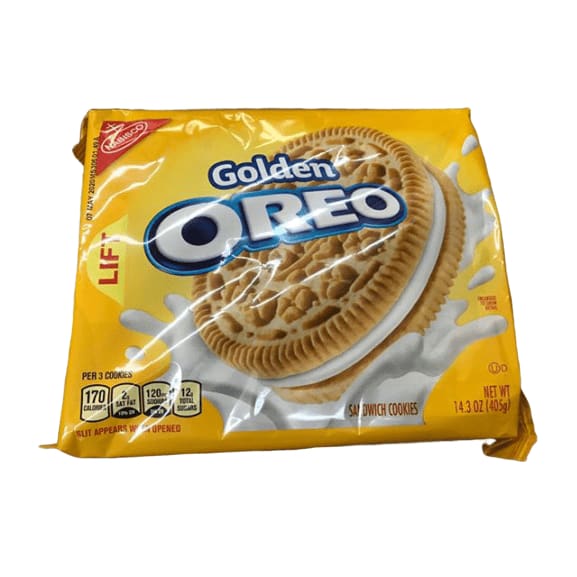 Oreo Golden Sandwich Cookies, 14.3 Ounce - ShelHealth.Com