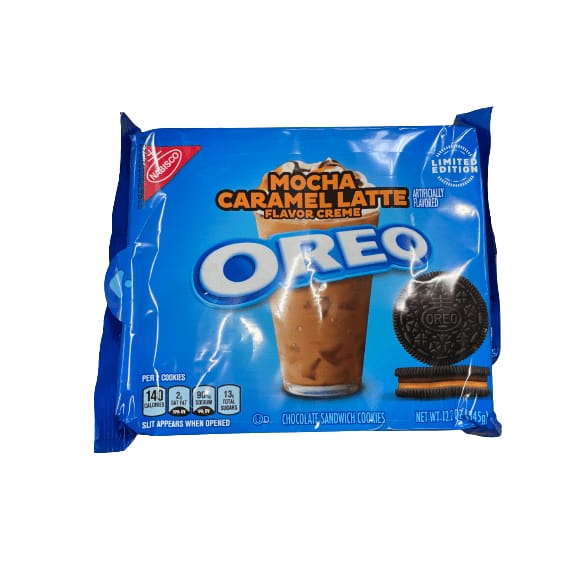 Oreo OREO Mocha Caramel Latte Chocolate Sandwich Cookies, Limited Edition, 12.2 oz