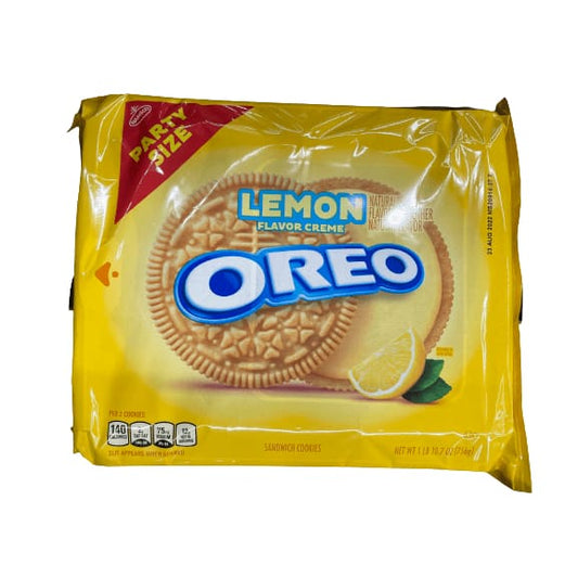 Oreo Oreo Party Size Lemon Double Stuf Creme Cookies, 26.7 oz