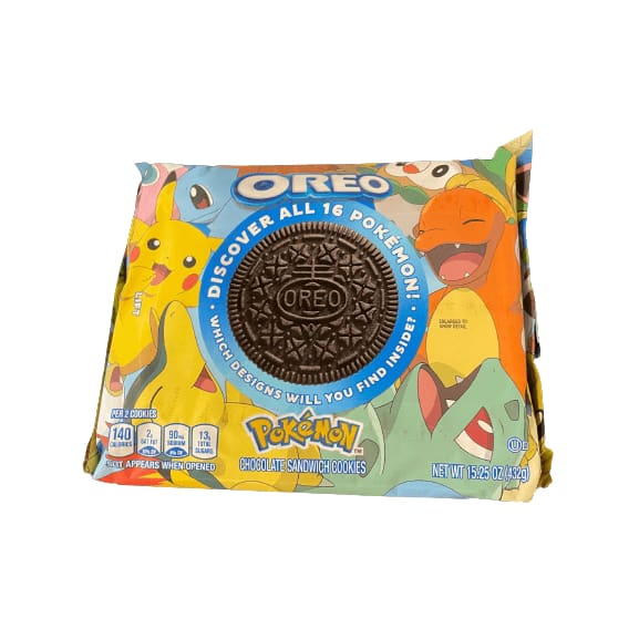 Oreo Oreo Pokémon Themed Chocolate Sandwich Cookies, Limited Edition, 15.25 Oz