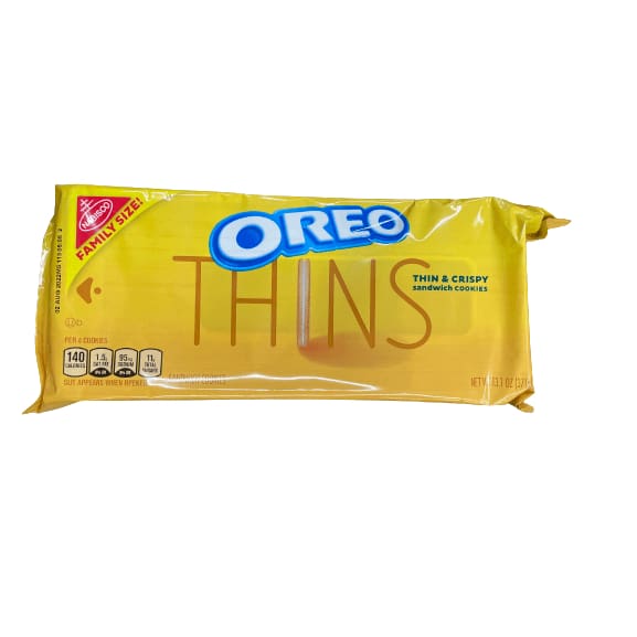 Oreo OREO Thins Golden Sandwich Cookies, Family Size, 13.1 oz