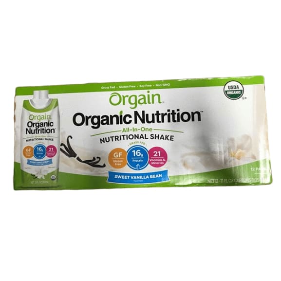 Orgain All-In-One Vanilla Flavored Nutritional Shake, 12 ct./11 oz. - ShelHealth.Com