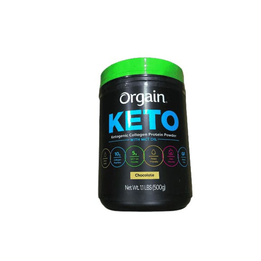 Orgain Keto Collagen Protein Chocolate, 1.1 lbs - ShelHealth.Com