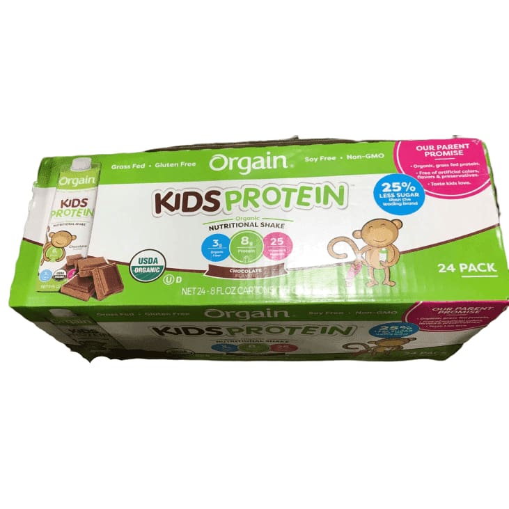 Orgain Organic Kids Protein Nutritional Shake, Chocolate, 8 FL OZ/24PK - ShelHealth.Com