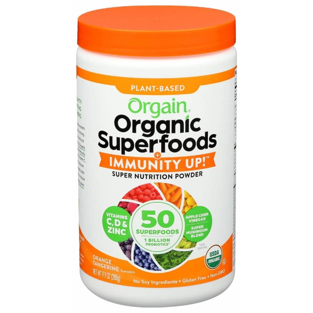 ORGAIN Grocery > Nutritional Bars, Drinks, and Shakes ORGAIN: Superfoods Immunity Up Powder Orange Tangerine, 9.9 oz